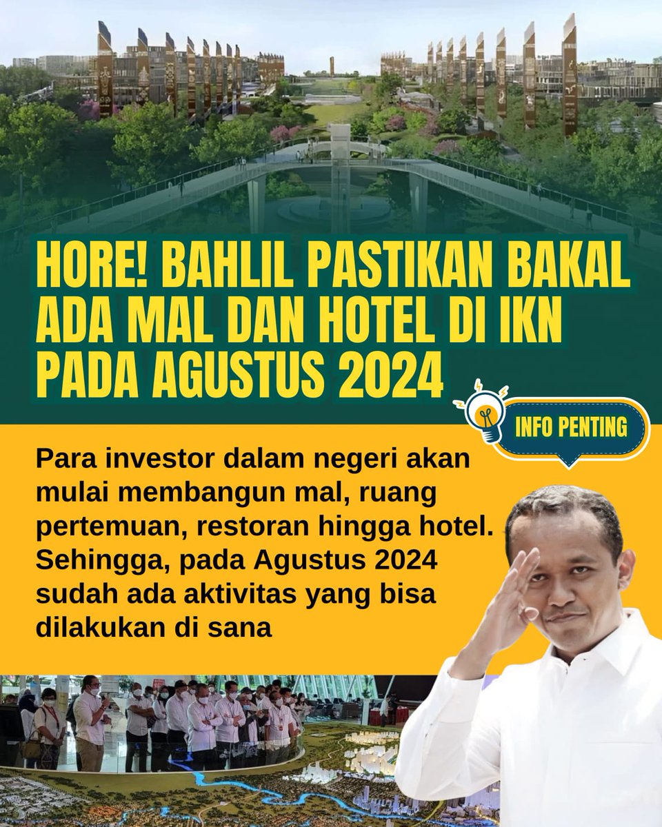 kayra_pra's tweet photo. lagi nyimak dan baca2 mulu tentang pak Bahlil yg bisa bikin investor lokal bangun IKN. semoga tahun depan bener2 bisa beroperasi dengan baik dan lancar #MagnetIKN https://t.co/Wm8t7M4HPq