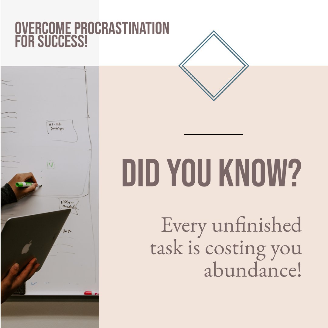 Don't let unfinished tasks block your path to success! Discover the power of productivity and conquer procrastination today. Remember, every completed task is a step towards abundance. #Productivity #Success #Abundance