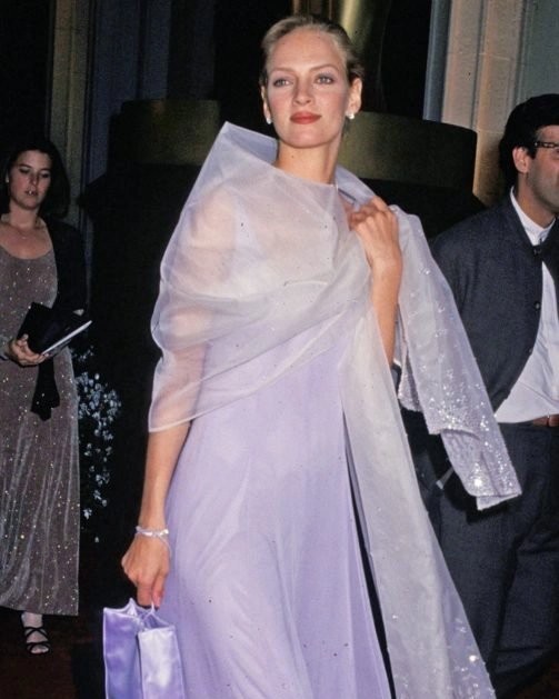 uma thurman at the oscar's, 1995.