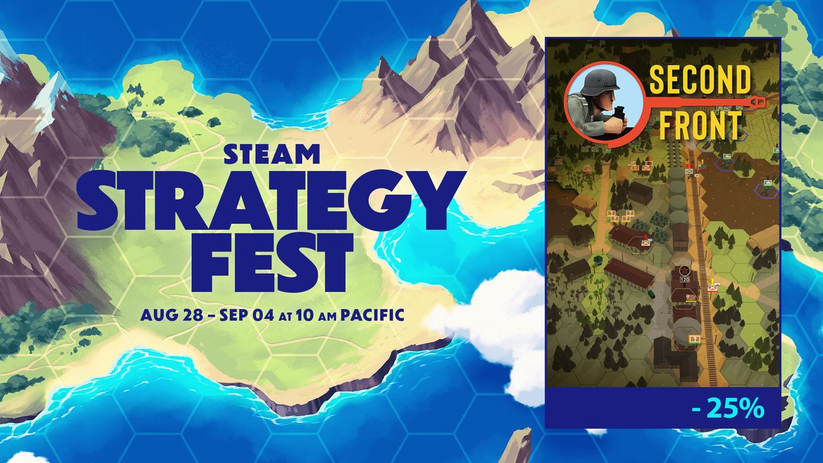micro_prose's tweet photo. Take advantage of the @Steam #strategy fest sale and get Second Front at 25% off!

Play Second Front now: https://t.co/w5MOuzByzX

#steamsale #strategyFest #sale #strategy #strategygame #pcgaming #pcgames #secondfront #WWII @hexdraw https://t.co/XRxqVoDWBF
