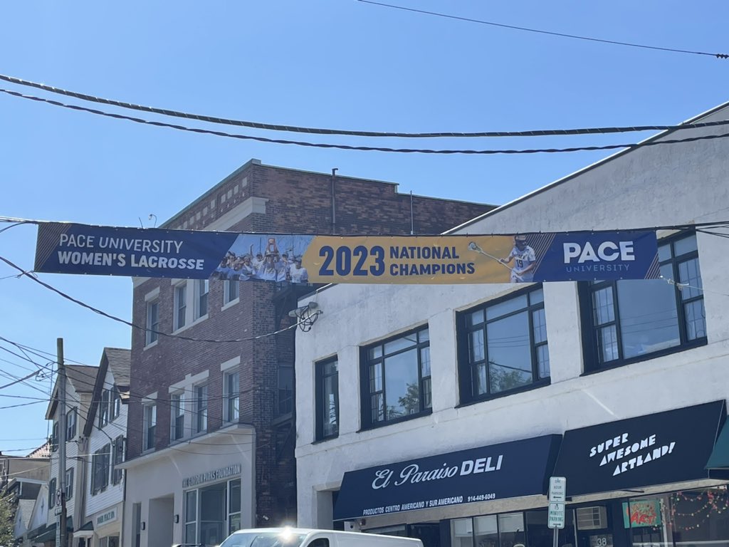 PaceWLax's tweet photo. Checkout our new banner on Wheeler Street in Pleasantville 🤩🏆 https://t.co/GYGoQ4TzCE