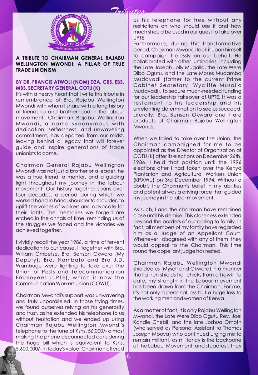 Francis Atwoli NOM (DZA), CBS, EBS, MBS. tweet media