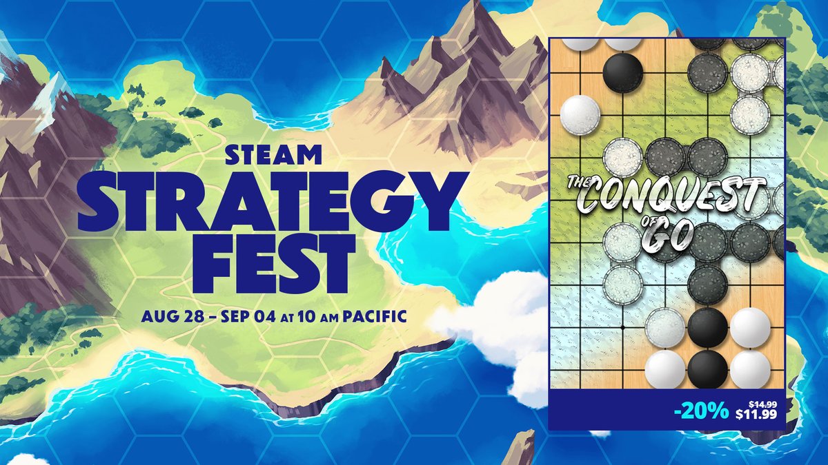 The Conquest of Go is currently 20% off for #Steam Strategy Fest! Version 27 was released last week which was focused on online mode improvements. More details here: shorturl.at/lGJN2

#Igo #囲碁 #Baduk #바둑 #Weiqi #围棋 #圍棋 #gamedev #indiedev #videogames #boardgames