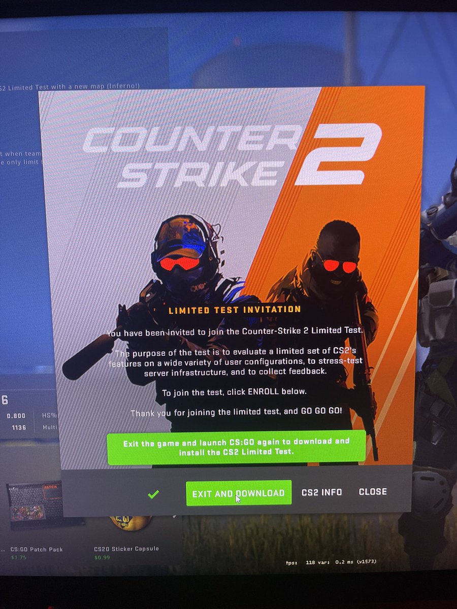 Apool33's tweet photo. @CounterStrike Finally got it last night! Let’s go! https://t.co/ljsrk24kvr