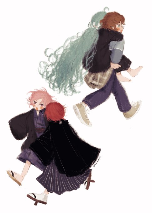 「2girls piggyback」 illustration images(Latest)