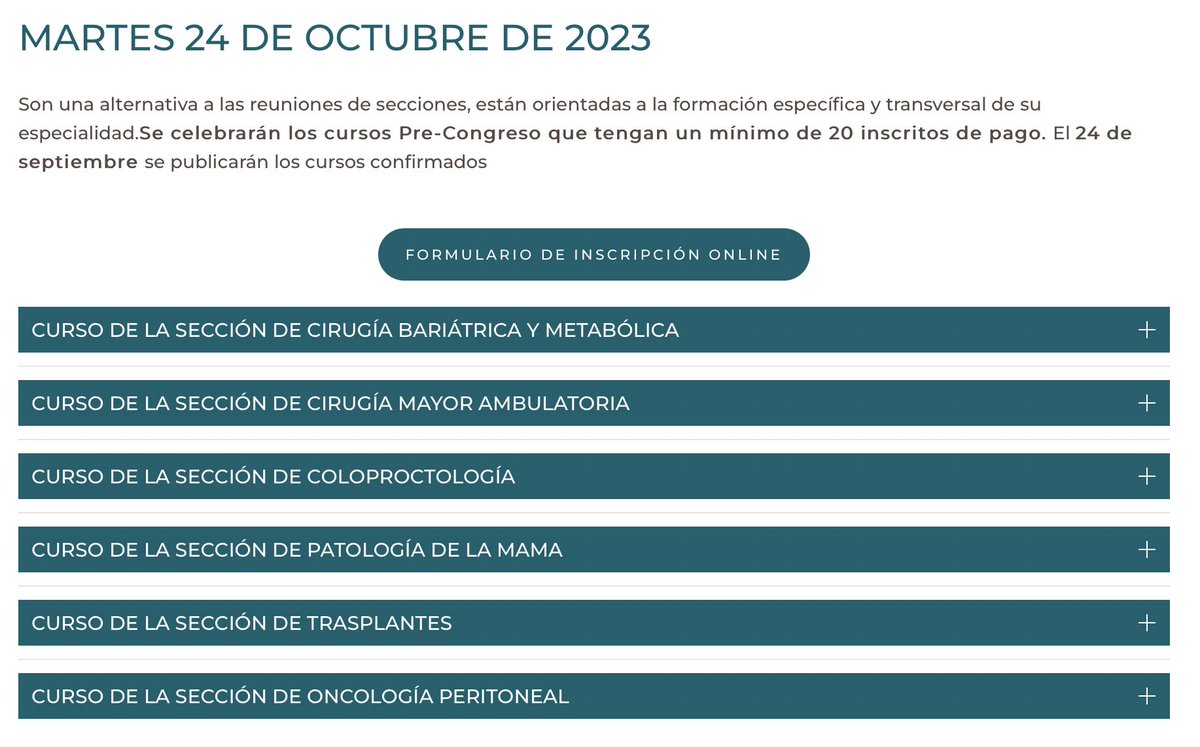 Reunion Nacional de Cirugia 2023. (@rnaecalicante23) on Twitter photo En la pagina de la Asociacion Española de Cirujanos, esta YA disponible la inscripción a los cursos precongreso que se celebraran el 24 de Octubre en el Auditorio ADDA (Alicante). Hay 6 cursos precongresos muy interesantes. <a href="/juliomayol/">Julio Mayol</a> <a href="/BalibreaJose/">Jose M. Balibrea MD, PhD, FACS</a> <a href="/aecirujanos/">aecirujanos</a> <a href="/victorsoria65/">Víctor Soria Aledo</a> En la pagina de la Asociacion Española de Cirujanos, esta YA disponible la inscripción a los cursos precongreso que se celebraran el 24 de Octubre en el Auditorio ADDA (Alicante). Hay 6 cursos precongresos muy interesantes. <a href="/juliomayol/">Julio Mayol</a> <a href="/BalibreaJose/">Jose M. Balibrea MD, PhD, FACS</a> <a href="/aecirujanos/">aecirujanos</a> <a href="/victorsoria65/">Víctor Soria Aledo</a>