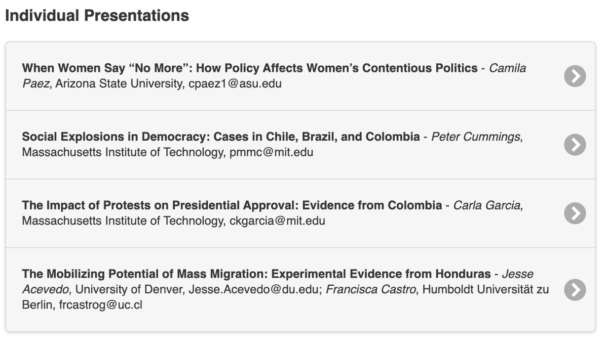 Join us today at noon for our panel about protests in Latin America #APSA2023 @APSAtweets