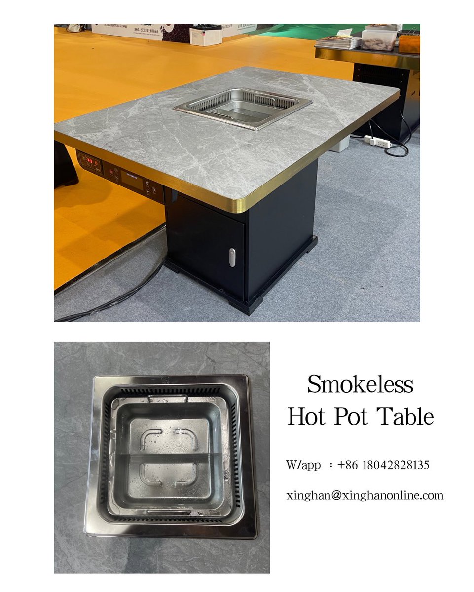 hotpotbbqtable's tweet image. Smokeless Hot Pot Table - xinghanonline 
#smokelesshotpottable #hotpottable #smokelesshotpotequipment #hotpotequipment #marblehotpottable #squarehotpottable #commercialhotpottable #chinesehotpottable #electrichotpottable #hotpotrestaurant #xinghanonline 
xinghanonline.com/Commercial-Hot…