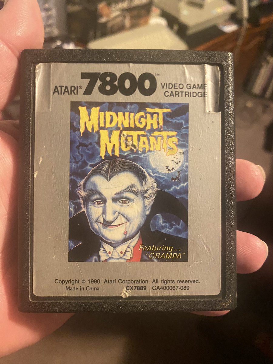 ballistikcoffee's tweet photo. Today, I’m playing #MidnightMutants for the #Atari7800 #ProSystem! In this ghoulish #game, you play Jimmy who is rescuing Grandpa Munster (from the TV show #TheMunsters!) It’s a delicious romp you must play. It’s 2600+ ready! #atari #gaming #bcb #ballistikcoffeeboy #halloween https://t.co/4dan4i412m