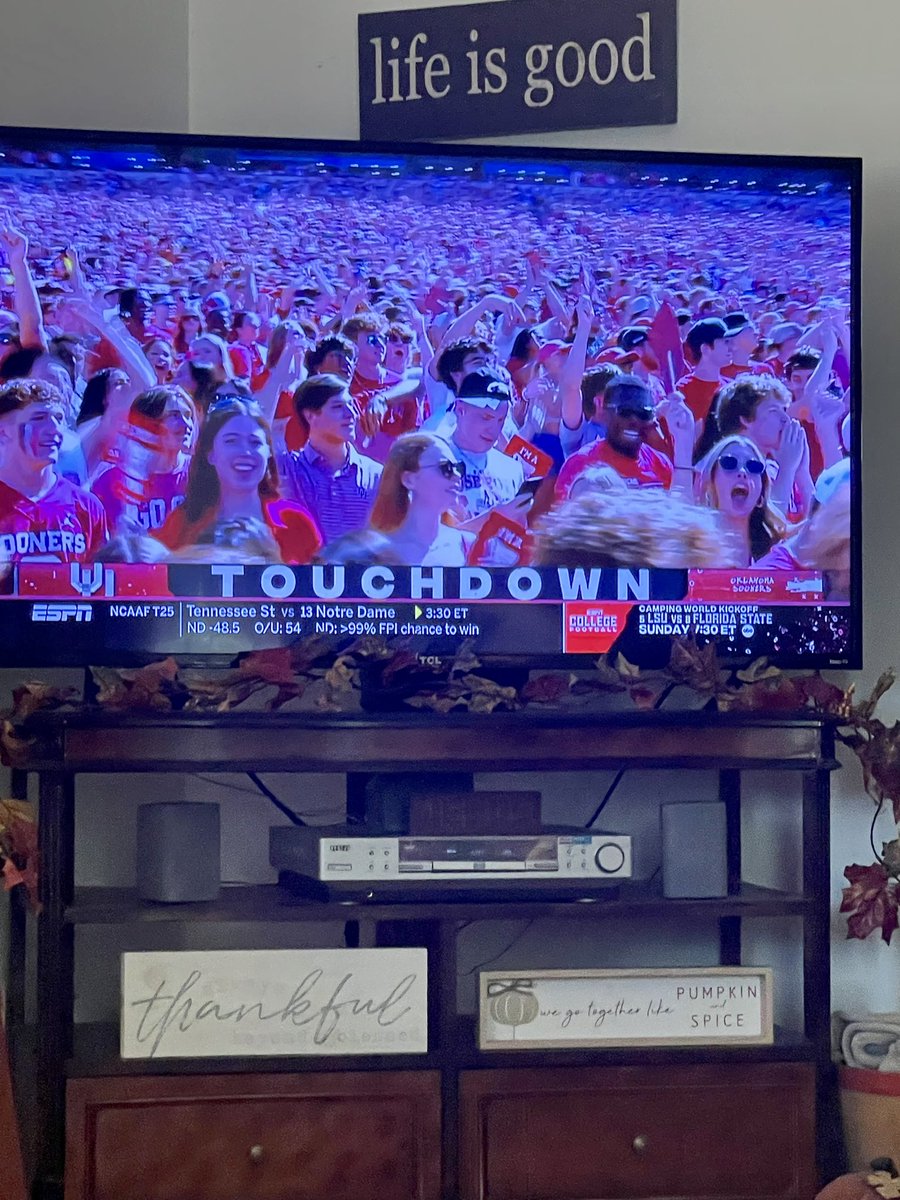 Well that didn’t take long! #BoomerSooner 
#twoplays 
#oklahoma