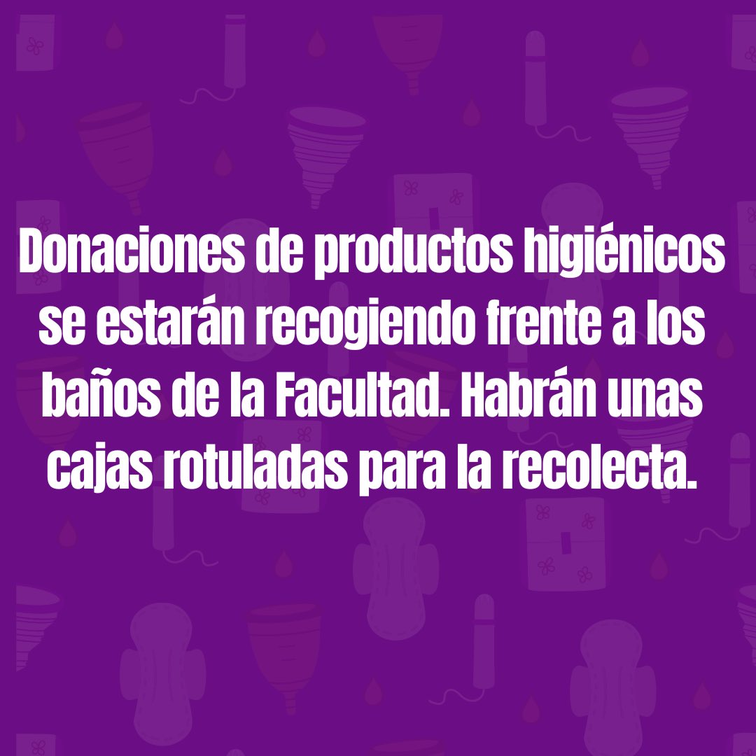 OMED_InterLex's tweet photo. Tomamos la iniciativa de recaudar fondos y productos de higiene para los baños de la Facultad. De esta manera, todos pueden beneficiarse de la disponibilidad constante de productos de higiene personal, como toallas sanitarias y tampones. Ayúdenos a difundir este mensaje. https://t.co/qZpcE4RELF