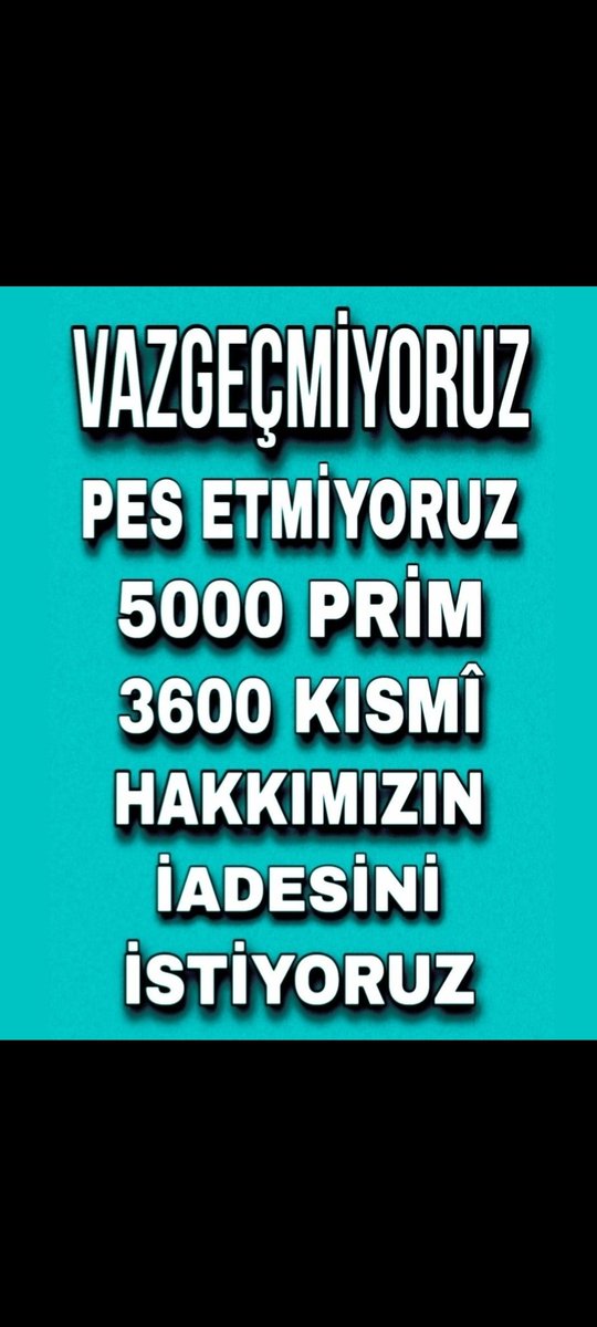 seda33669's tweet photo. @RTErdogan EYT EKSİK Çıktı
3600 kısmi yaş şartı 50/55
99 Öncesi neyse o denildi
Yasal haklarımız iade edilsin
@RTErdogan https://t.co/bgNFAYjnBC