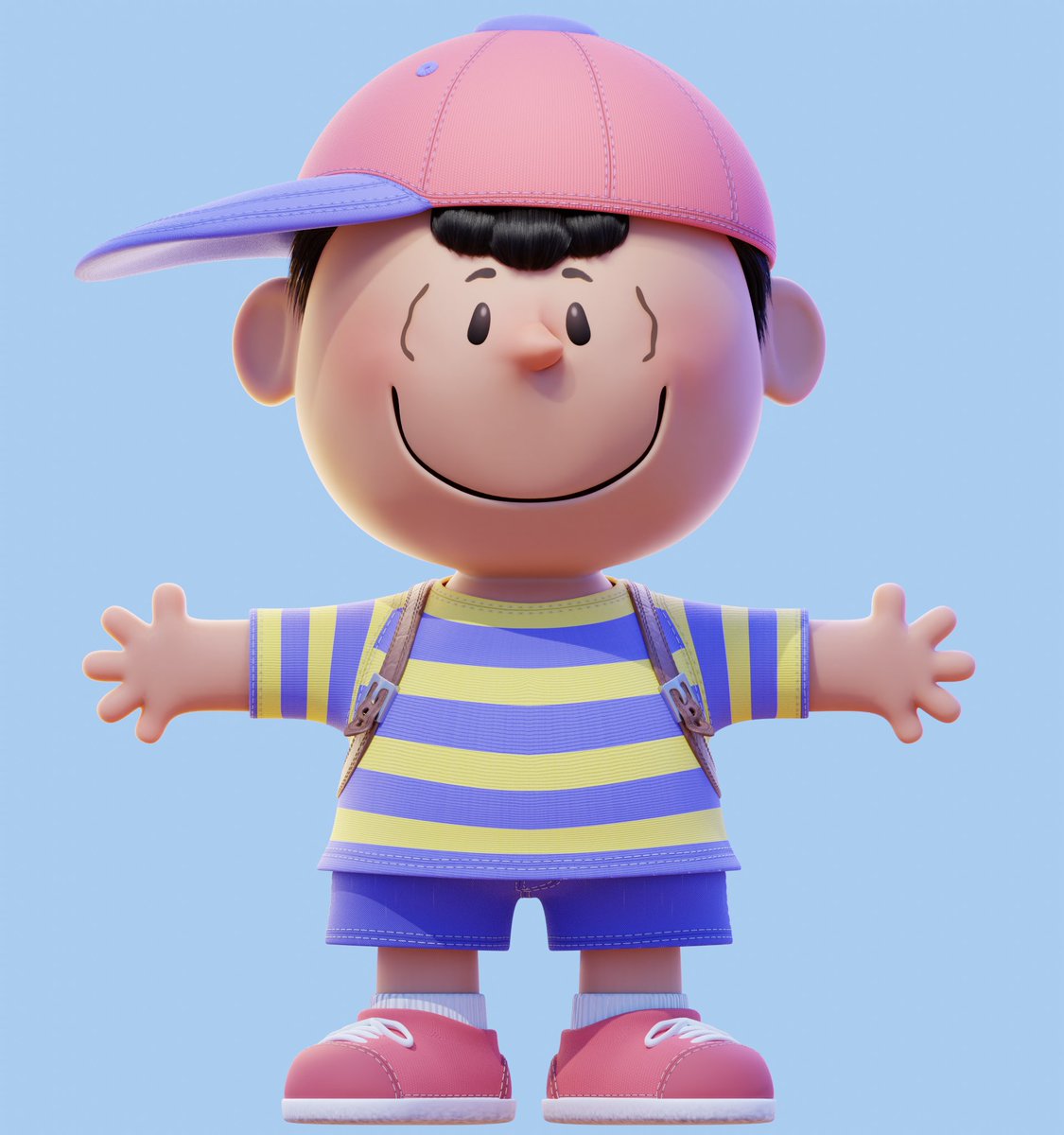 Whaleshark3D's tweet image. Here is my #Ness model.
#Nintendo #EarthBound #b3d