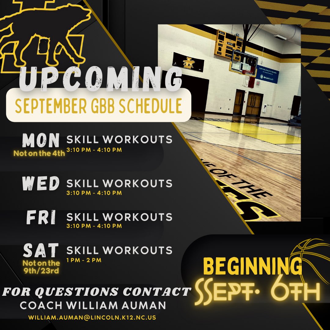 LincolntonWBB's tweet image. Let’s go 💯. The stage is set for a great September. Hope to see you there! #WolvesAtWork #WeReflectsMe #FewWillHunt