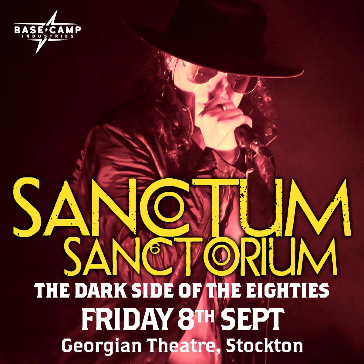 Unleash your inner goth!

Down to our last 100 tickets for Sanctum Sanctorium - the Dark Side of the 80s - at the <a href="/georgian_stcktn/">The Georgian Theatre</a> this Friday, 8 Sept.

Expect hits from Sisters, Cure, Killing Joke, Banshees, Cult &amp; more in this epic 90 minute show.

Go!

basecamp.industries/events/sanctum…