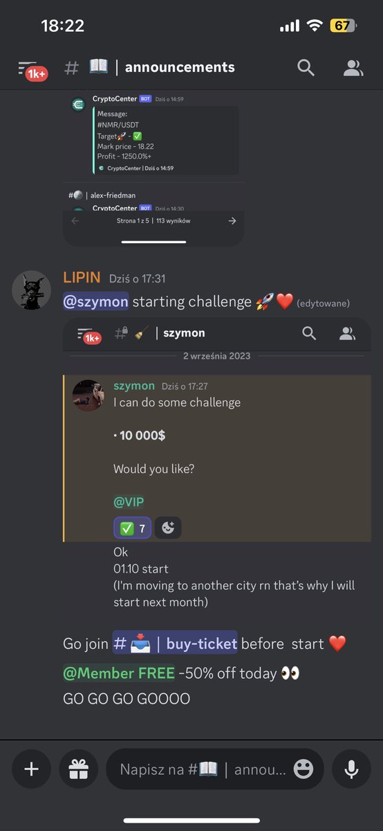 Todays news 🥳

-50% off VIP 

discord.gg/t6J98Ugyx6