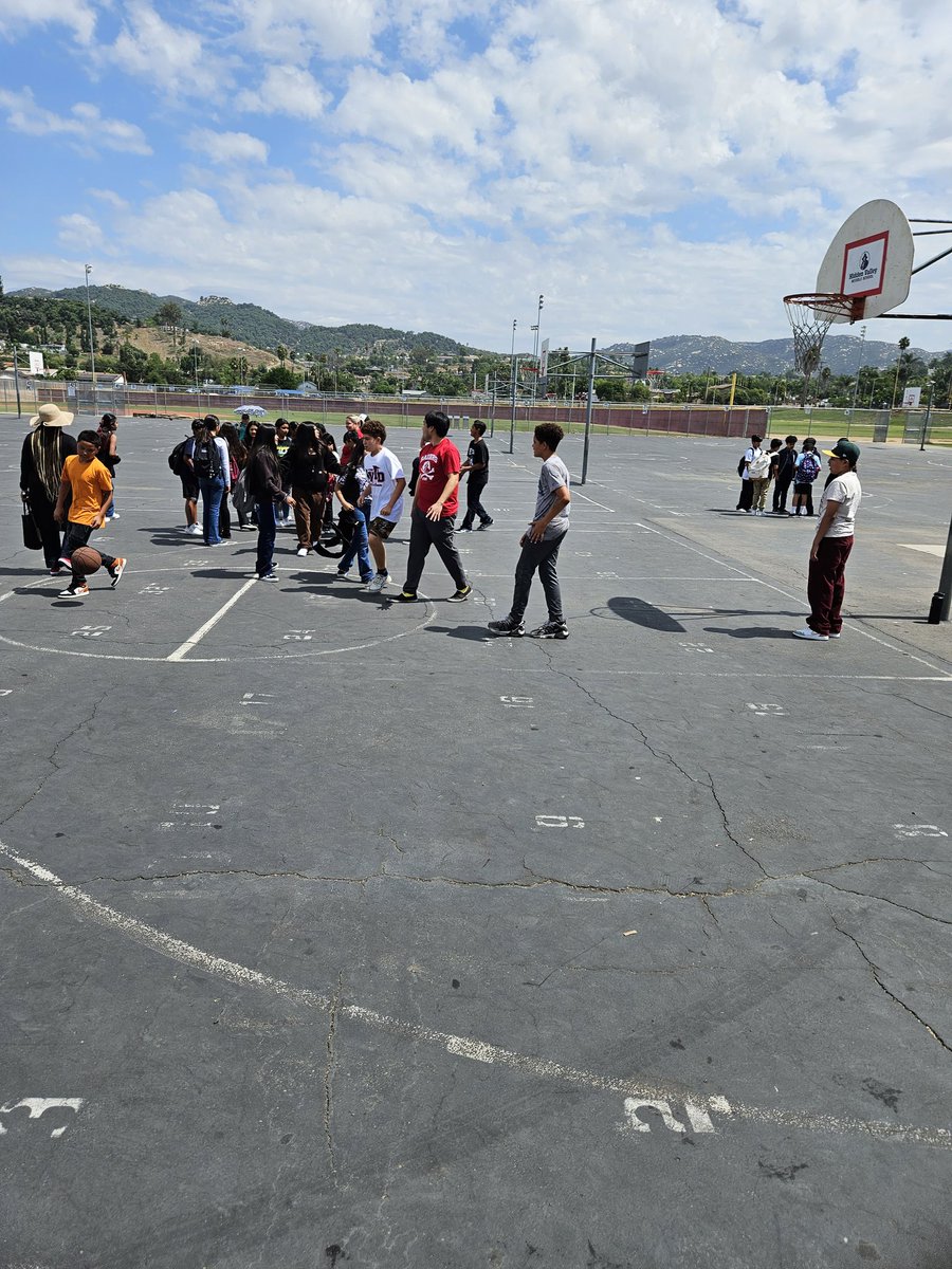 Mrs_Norton's tweet photo. Our 8th grade WEB Leaders spent this last week at lunch building school community with our 6th graders...Games, mentoring and lots of fun! Friday culminated with our leaders putting on a dance for them after school! #Web #whereeverybodybelongs #hvms https://t.co/nGZN8nrtNb