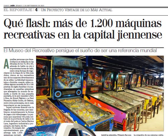 Hoy en <a href="/DiarioJAENes/">Diario JAÉN</a> se hacen eco de las necesidades del #MuseodelRecreativo . Con una colección tan grande necesitamos un espacio GIGANTE. Para disfrutar de la MAYOR #COLECCIÓN DE EUROPA de #Máquinas #Recreativas. Más de 1.200 máquinas necesitan mucho espacio. #Jaén se lo merece