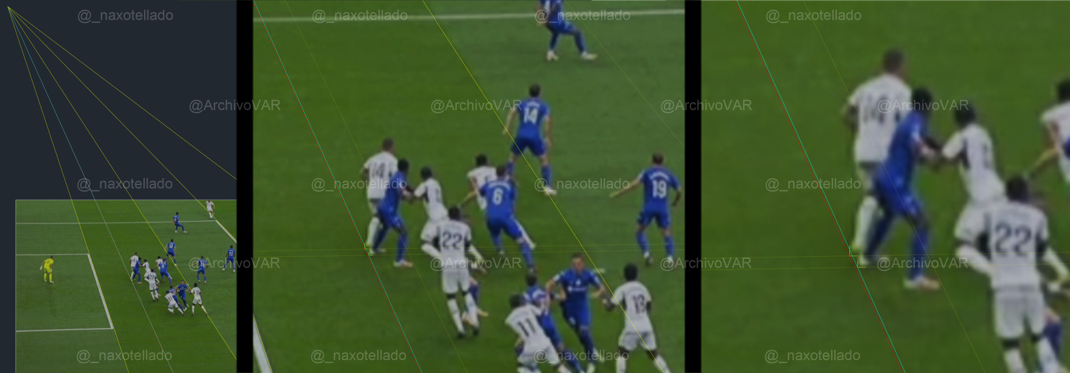 Ayuda arbitral del VAR al R. Madrid: gol de Joselu en fuera de juego claro