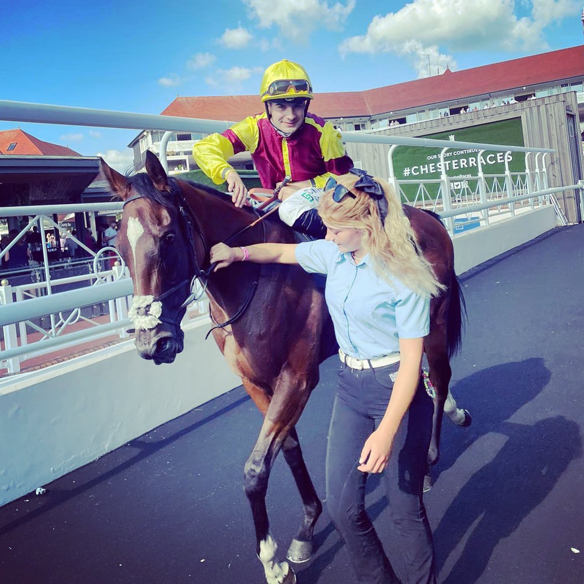GREAT GENERATION 🤩

Wins the EBF fillies conditions race at <a href="/ChesterRaces/">chesterraces</a> under a brilliant ride from <a href="/SC_Cherchi/">Stefano Cherchi</a> 🙏🏻 

Congratulations to owner Scuderia Sagam <a href="/BaragiolaEnrica/">Enrica Baragiola</a> ⭐️

#Bottiwinners