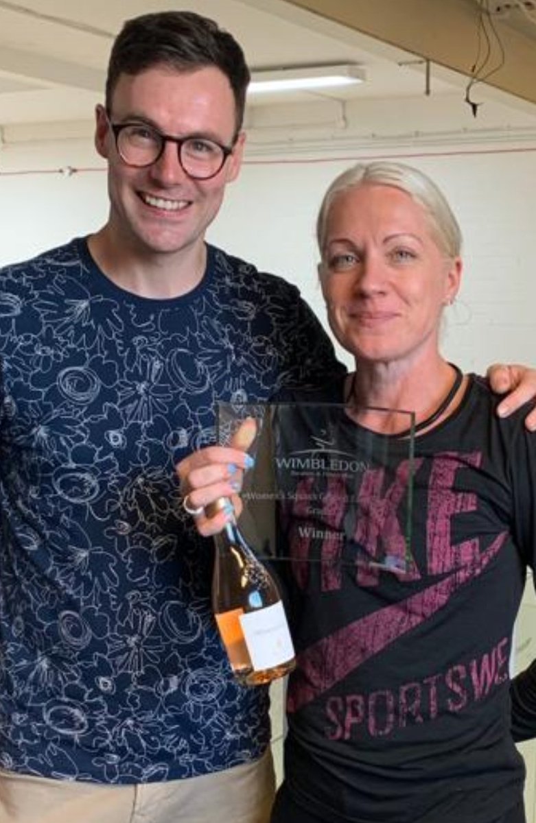All hail the new  Wimbledon  women's graded squash champion, <a href="/NortheastLaura/">Laura Northeast</a>
She'd like to thank all her hitting partners, coaches and friends. Unfortunately she is pissed and cannot string a sentence together. 
Well done, Northers.