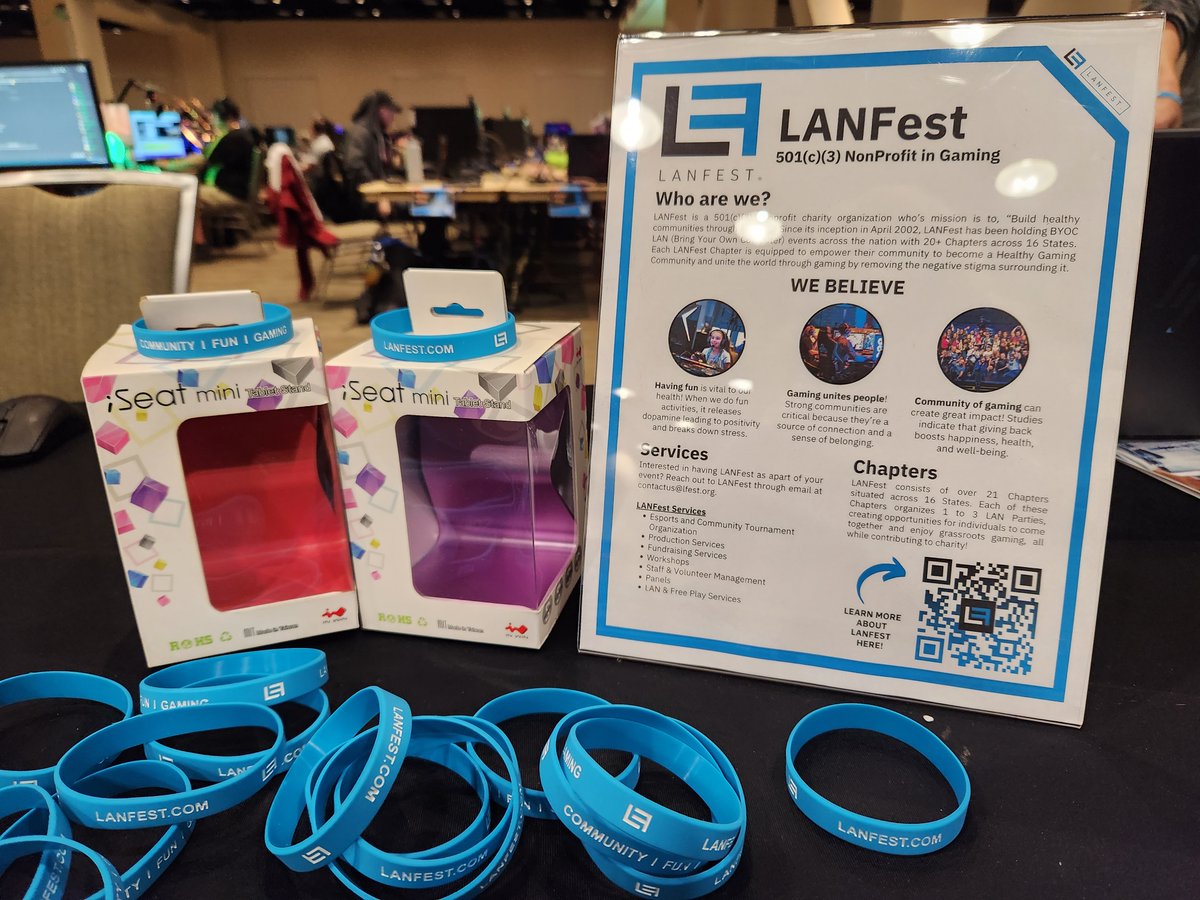 LANFESTgames's tweet photo. Bringing joy to @pax  attendees with @InwinUSA products.

Building healthy communities through gaming with LANFest💪

#PAXWest2023 #LAN4good https://t.co/OcyOdUIhYA