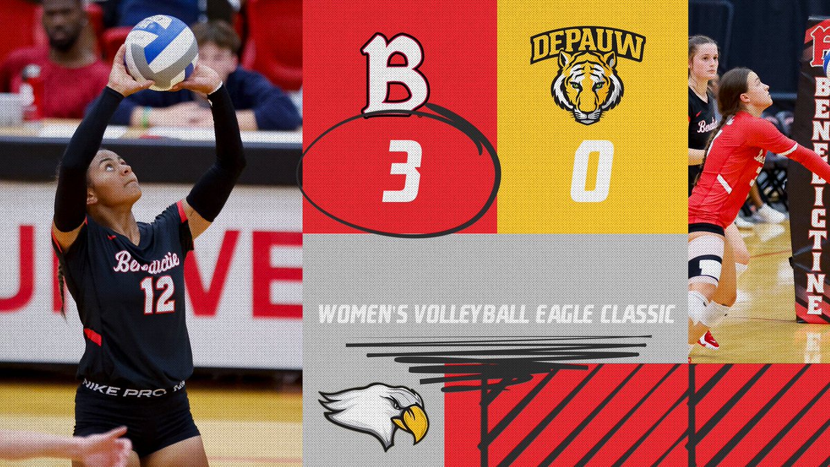WVB | <a href="/BenUVolleyball/">BenU Women's Vball</a> scored their first win of the year by sweeping DePauw in the Saturday opener at the Eagle Classic