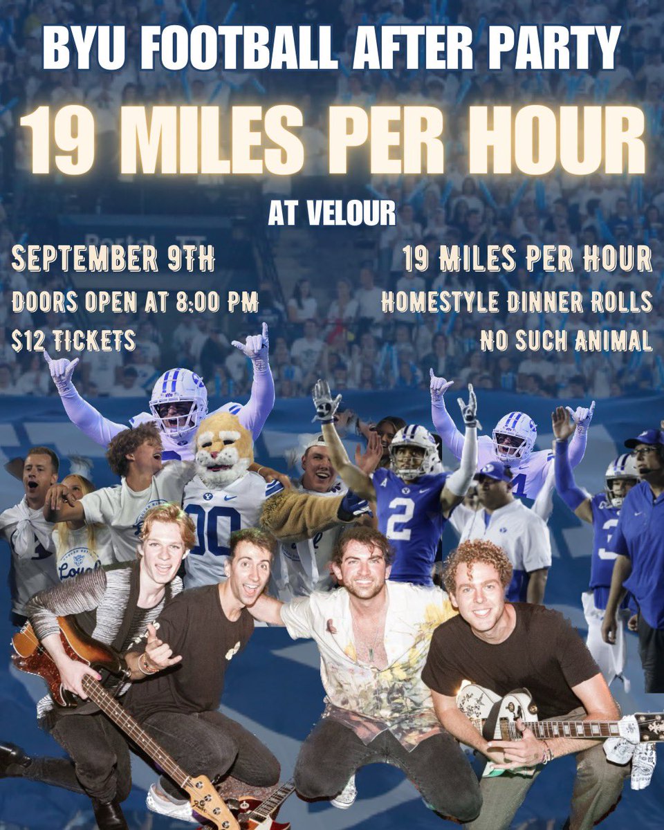 19mphband's tweet photo. @byu_cosmo See you HERE? https://t.co/DC9Z1dV6S7