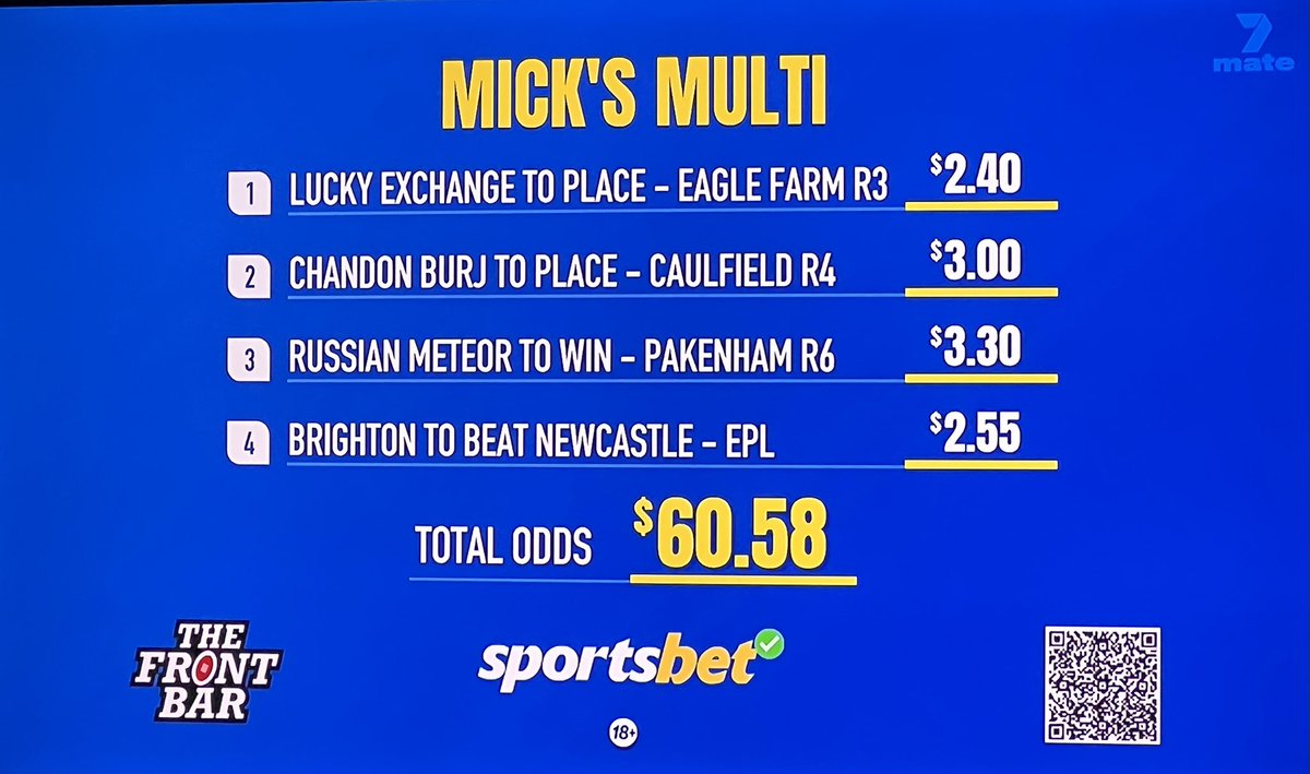 davvers605's tweet photo. Mickβs Multi is only a @OfficialBHAFC win away from getting up! https://t.co/bpIgRShADr