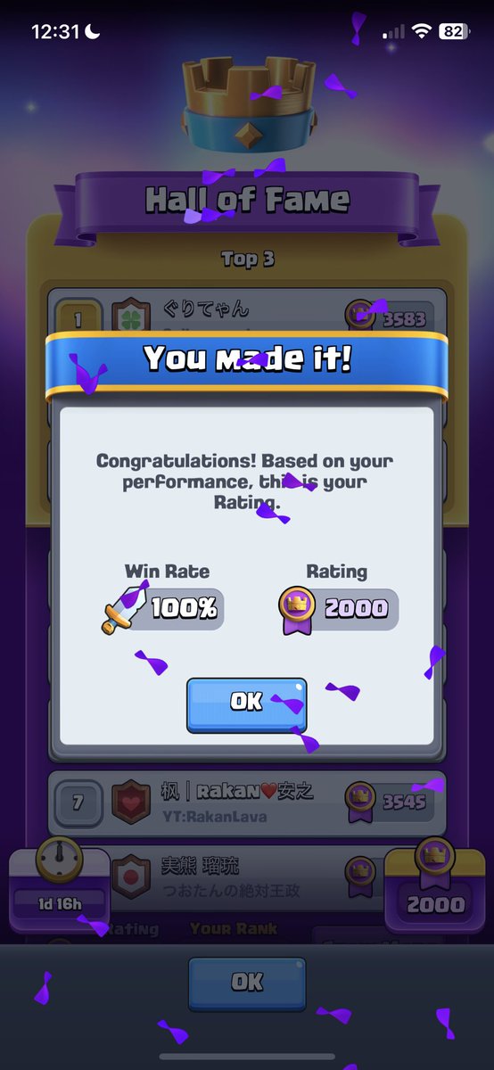 Decided to push my mini account up for end season, not too bad