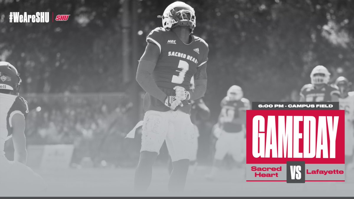 Home Opener TONIGHT under the lights🏈

🆚: Lafayette
⏰: 6PM
📺: tinyurl.com/23vxs3be
📈: tinyurl.com/29vt9ghb

#WeAreSHU | #NECFB