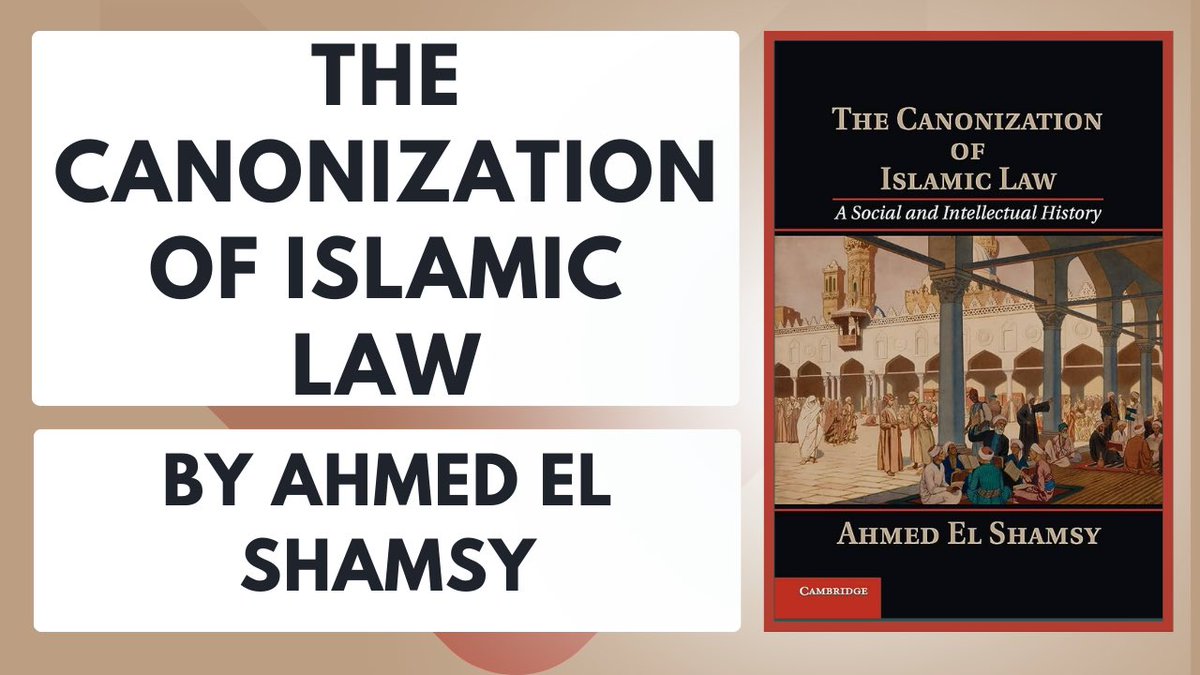 Alhamdulillah, our video is up. This week, we're looking at <a href="/a_el_shamsy/">Ahmed El Shamsy</a>'s The Canonization of Islamic Law!

youtu.be/-kK2FpcXhFU?si…