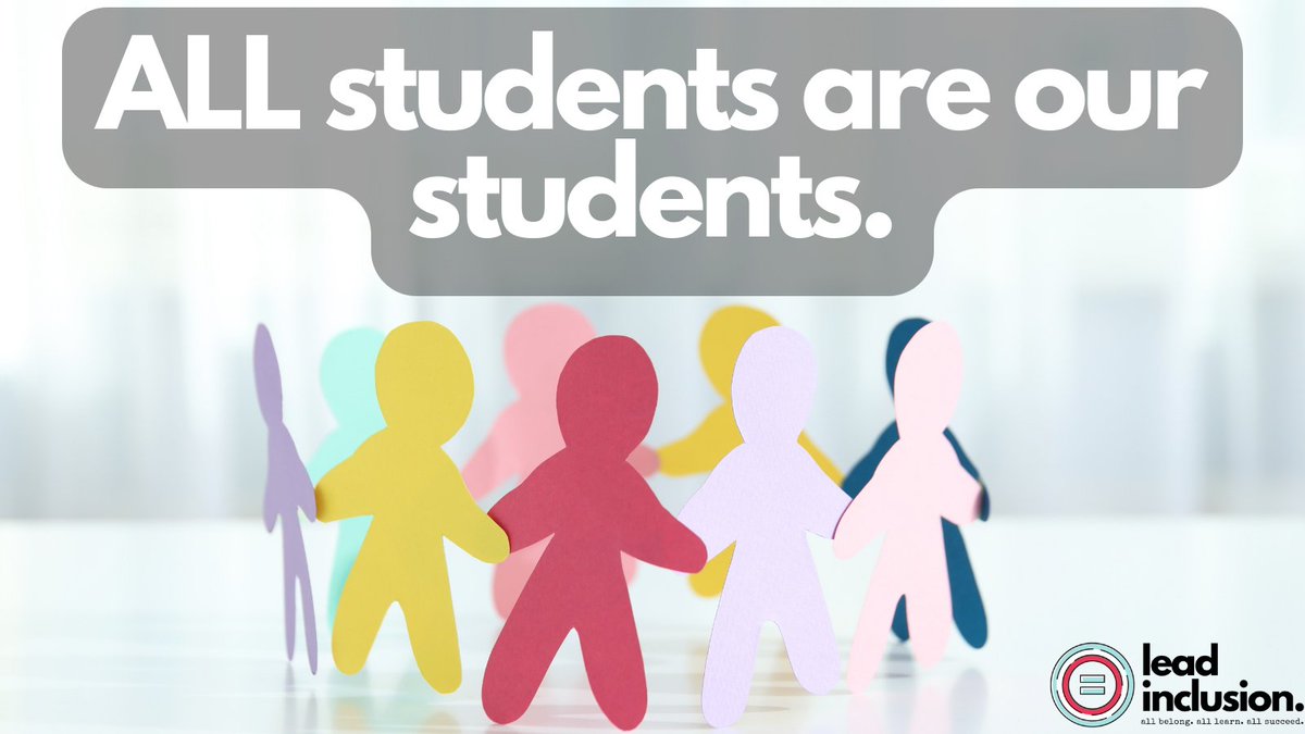 ❤️ Building a culture of #inclusion is about more than just disability awareness. It's about fostering kindness, empathy, and a sense of shared responsibility. ALL students are our students. #LeadInclusion #EdLeaders #Teachers #UDL