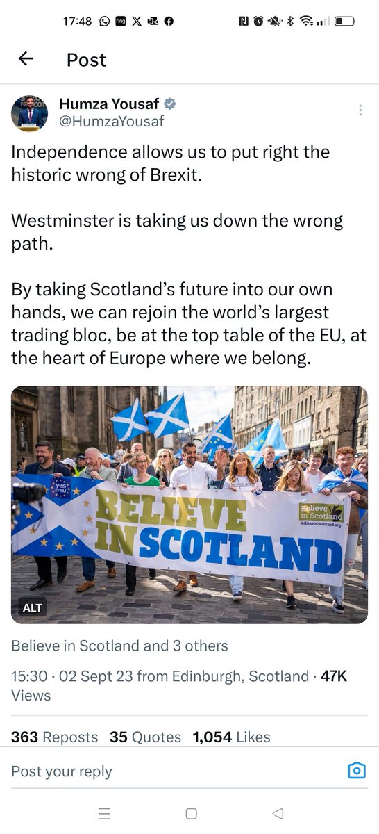 Scottish independence but ruled by the EU....
Aye right!! 🤣🤣🤣
Laughing stock
#snpOUT 🇬🇧🇬🇧