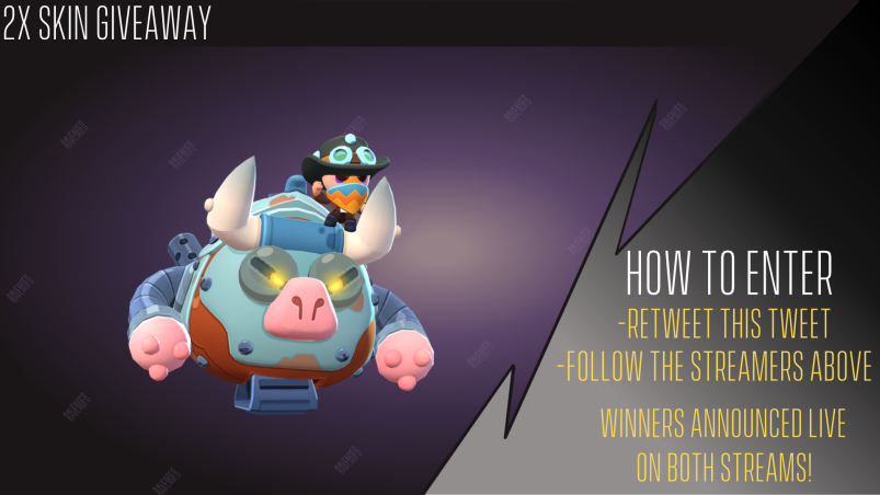 2x Rodeo Hank Skin Giveaway! How to enter:

How to enter:
-Retweet this tweet
-Follow twitch.tv/raveno8
-Follow twitch.tv/blacksages2
Be in each stream on 9/11/23 where one person from each chat will win a skin!
Good luck! #BrawlStars #RodeoHankGiveaway