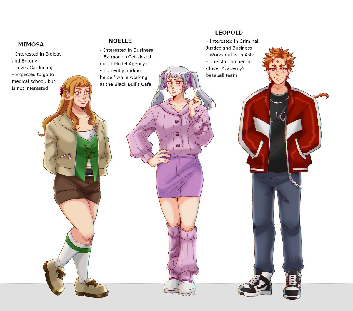 Another addition to the Black Clover Modern AU! Meet the rich kids