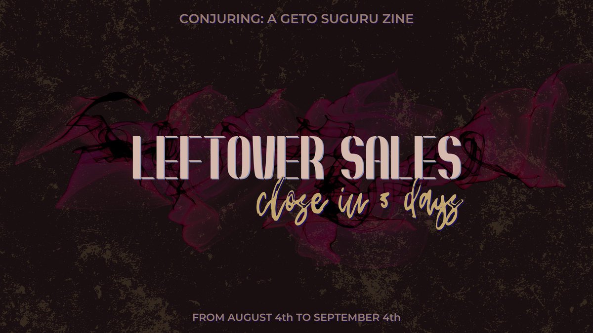 ConjuringZine's tweet photo. Our time together is drawing to a close soon. Leftovers close in 3 days! https://t.co/CXM3J6OZxm