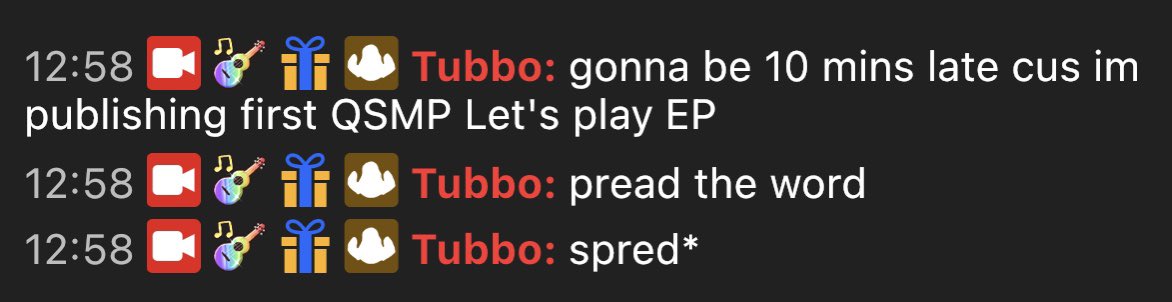 Tubbo plays on the QSMP (in order) 