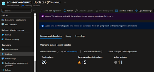 MSTCommunity's tweet image. Explore the integration of #AzureUpdateManager with #SQLServer on #LinuxAzureVirtualMachines! msft.it/60199pYk5
