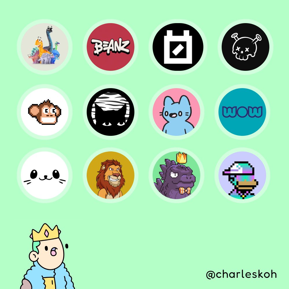 charleskoh's tweet photo. Floor price does not dictate everything. Here are some projects that have built IP, community, and continue to stay relevant in web3. Rising tide lifts all boats, and these are some to watch out for. 🌊 https://t.co/5WA2VrhUEv