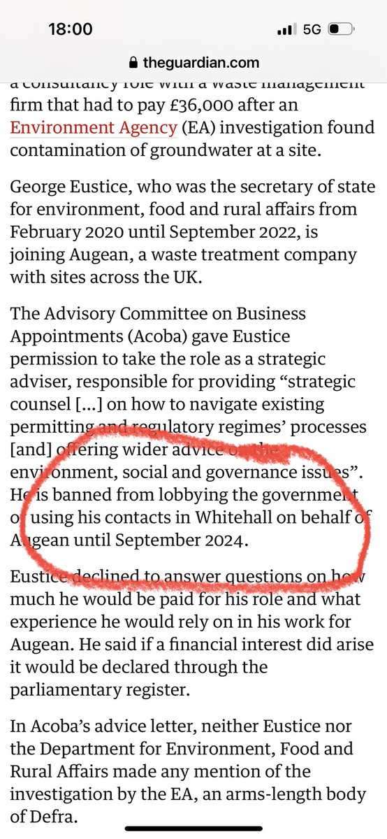 No. He’s not allowed to lobby a minister or official while he’s a sitting MP full stop. That’s paid lobbying which is banned.