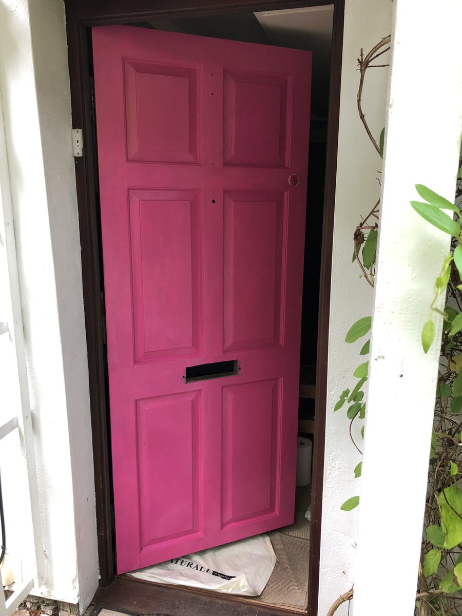 KatTweetsTech's tweet image. It’s raspberry!!! At some point I will go back to posting about code, but I’m just too excited about my front door colour. Two coats down, hopefully only one more to go. What do you think?