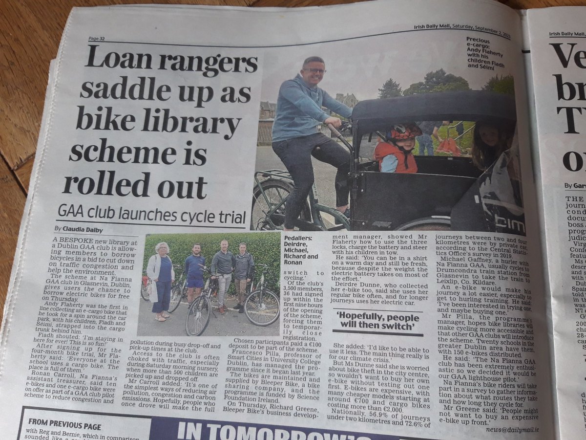 Great article this morning in the Irish Daily Mail in relation to the roll out of bike scheme in <a href="/clgNaFianna/">CLG Na Fianna</a> her is the link to the article 

pressreader.com/uk/irish-daily…