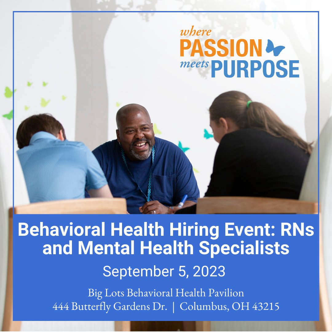 It's almost time for our Behavioral Health Hiring Event! On September 5, event attendees will be able to speak with our talent acquisition team and behavioral health hiring managers. Learn more and register at bit.ly/3QBgiR4