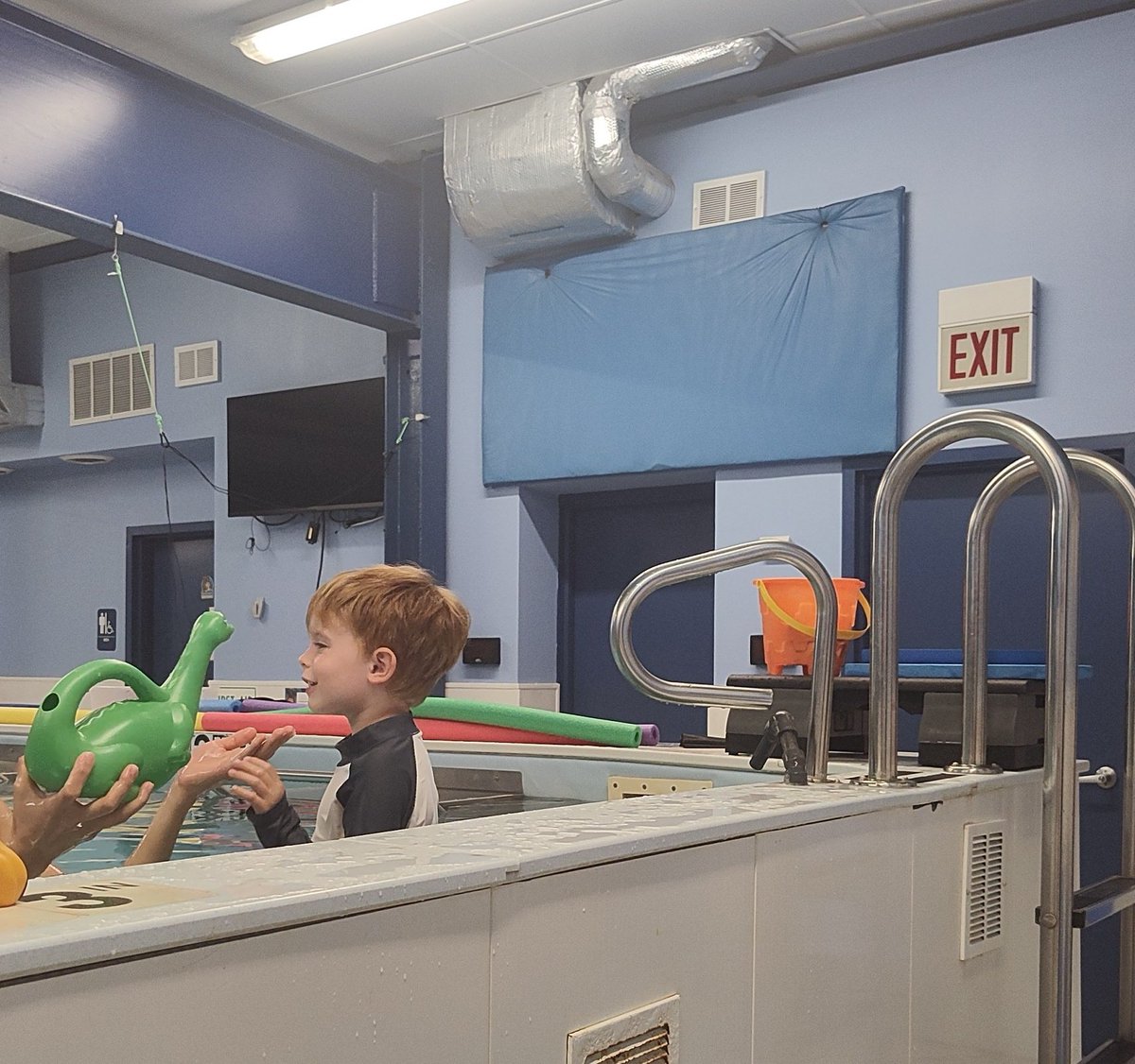 Grateful for places that support kids of different abilities. Blue Dolphin in Chicago - feeling hopeful that my little one may start to learn swimming with your gentle instruction!