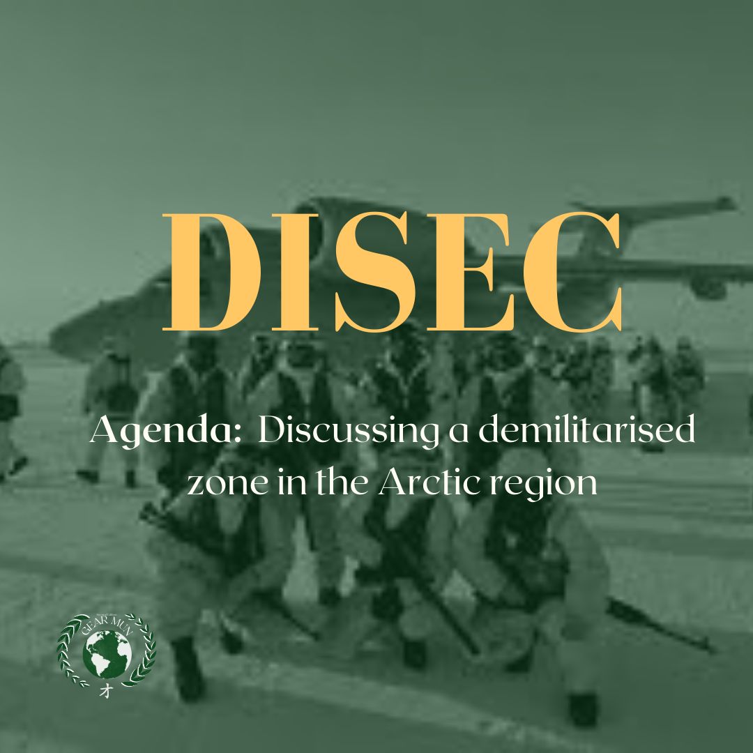 GearMun's tweet photo. 🌐 Presenting the DISEC Committee's Agenda for GEARMUN 2.0! 🗺️ https://t.co/5M7sPNvyqT