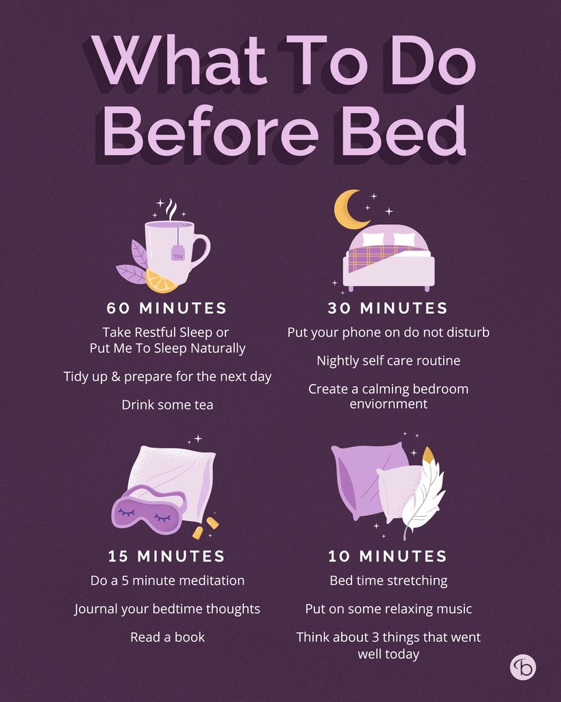 BrainMDHealth's tweet image. Drop a 💤 in the comments if you plan on doing one of these things to wind down for bed tonight. Sweet dreams!⁠
⁠
#brainhealth #sleep #nighttimeroutine #bedtimeroutine #selfcare