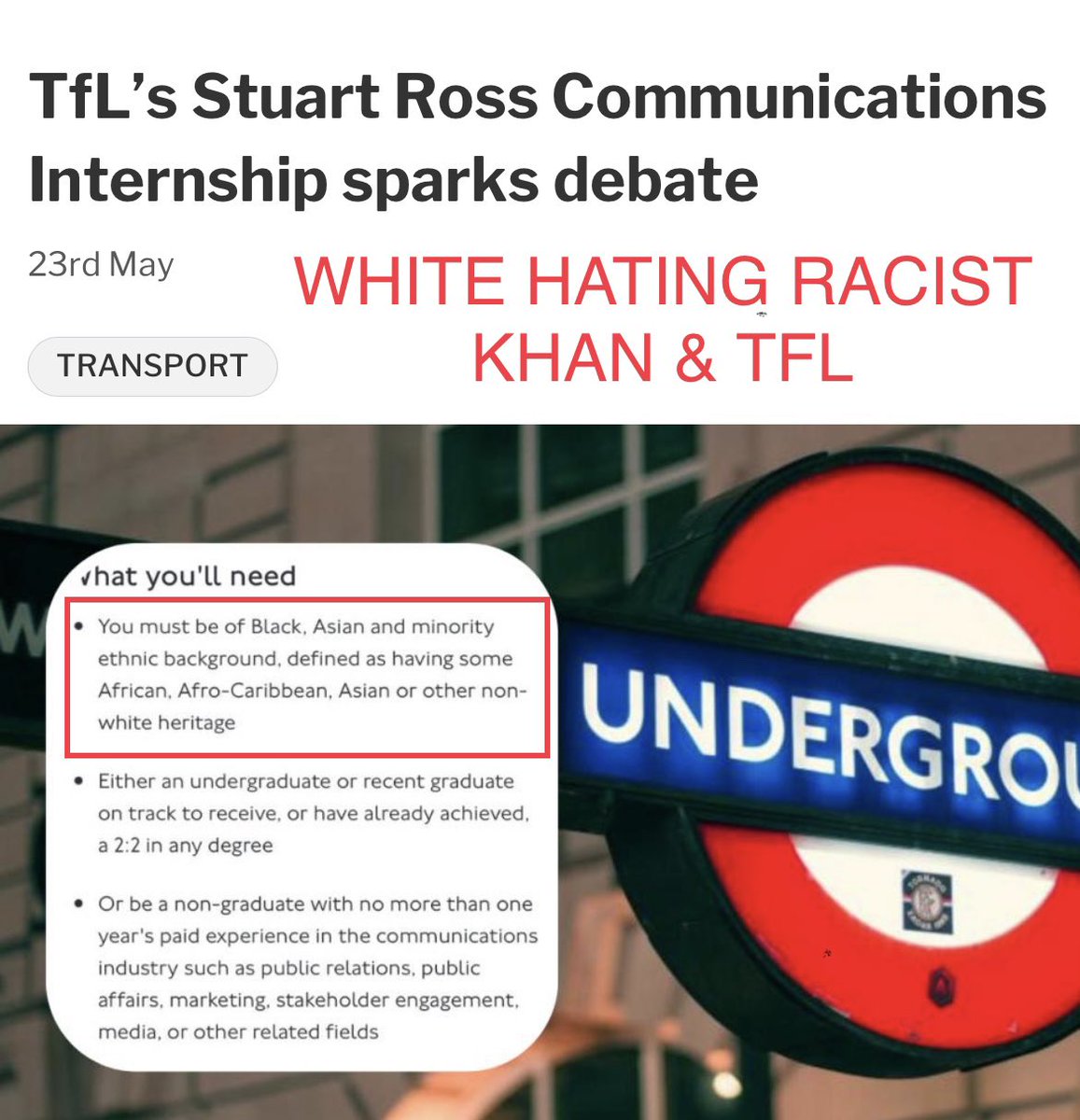 Rickyp1969666's tweet photo. @wesstreeting @SadiqKhan @AdamBienkov @MayorofLondon KHAN is OFFICIALLY the most HATED RACIST in #London #uk
Khan gave FALSE & DISHONEST Statements on #ULEZ to @LondonAssembly #Londona
@UKLabour SACK This FAKE MUSLIM! He ABUSED & WASTE £MILLIONS by RAISING living costs & Giving FREEBIES for his Family & Friends https://t.co/NJYhTrOJRV