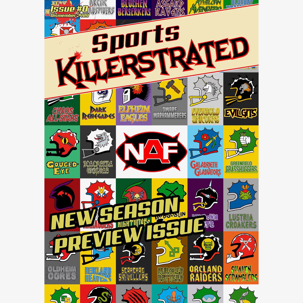 The 2489-90 Season is upon us! Whilst you strap on your pads and screw in your spikes, go pick up the special preview issue of Sports Killerstrated <a href="/OfficialNAF/">The NAF</a> &amp; read about your team’s chances in the NAF this year!
.
thenaf.net/news/sports-ki…
.