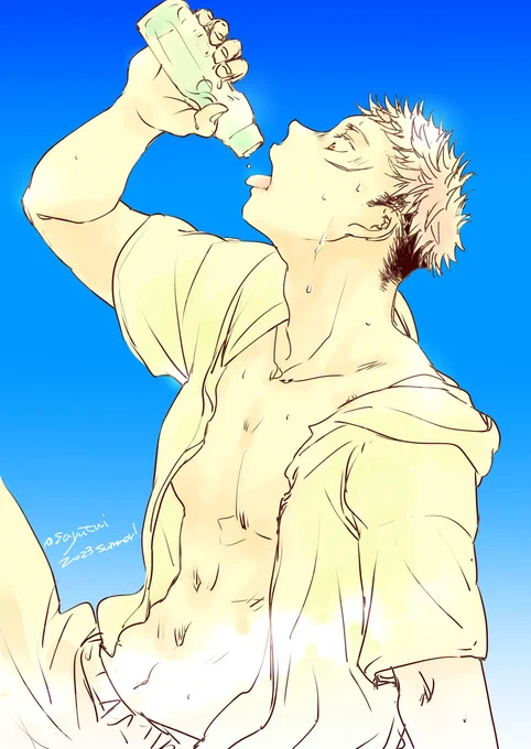 夏めゆすごろくラジオ聴きながら描きました素敵な企画ありがとうございます夏のめぐゆじは…イイネ… #めぐゆじ_summer 
